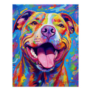 De Pitbull Dog 002 - Zetton Ziana Perfect Poster