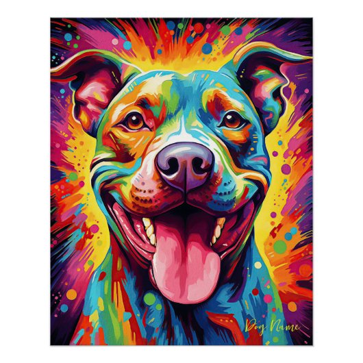 De Pitbull Dog 003 - Zetton Ziana Perfect Poster (Voorkant)