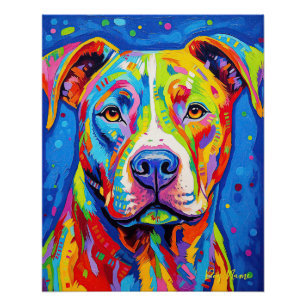 De Pitbull Dog 004 - Zetton Ziana Perfect Poster
