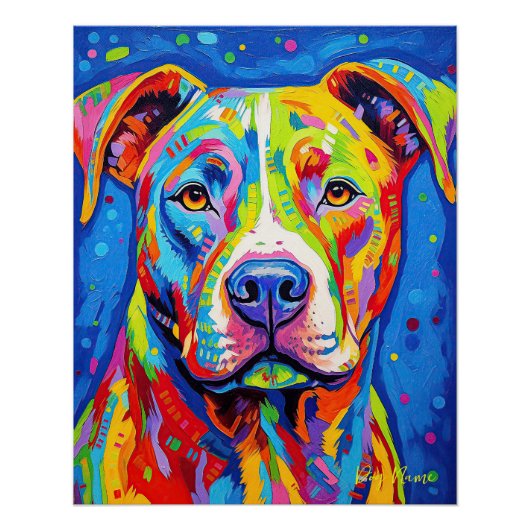 De Pitbull Dog 004 - Zetton Ziana Perfect Poster (Voorkant)