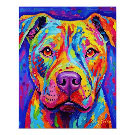 De Pitbull Dog 005 - Zetton Ziana Perfect Poster (Voorkant)