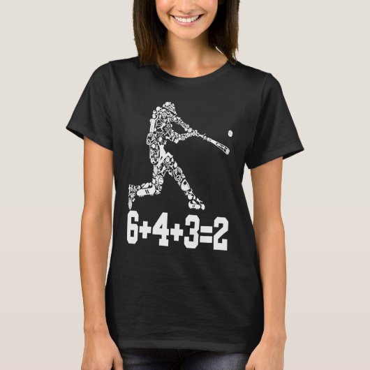 De Pitcher Baseball Player 6+4+32 Double Play Tur T-shirt (Voorkant)