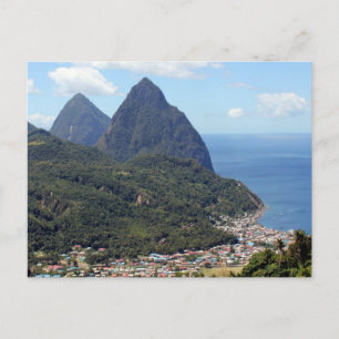 De Pitons en Soufriere Briefkaart