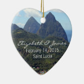 De Pitons en Soufriere Keramisch Ornament (Rechts)