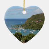 De Pitons en Soufriere Keramisch Ornament (Achterkant)