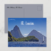 De Pitons in St Lucia Briefkaart (Voorkant / Achterkant)