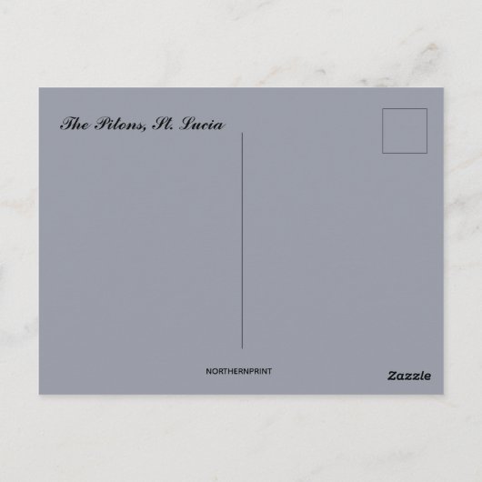 De Pitons in St Lucia Briefkaart (Achterkant)