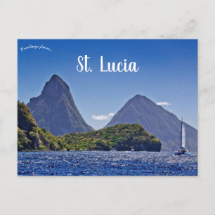 De Pitons in St Lucia Briefkaart