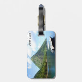 De Pitons op Saint Lucia Bagagelabel (Achterkant verticaal)