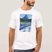 De Pitons op Saint Lucia T-shirt (Voorkant)