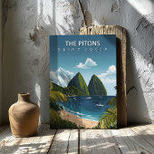 De Pitons St Lucia Reizen Canvas Muur Decoratie