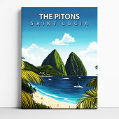 De Pitons St Lucia Reizen Canvas Muur Decoratie