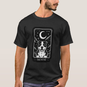 De Pittie Dog Whimsical Pitbull Tarotkaart Occulti T-shirt