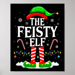 De pittige Elf Kerstmis Grappige bij elkaar passen Poster