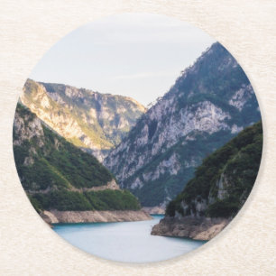 De Piva-rivierkanjon in het noorden van Montenegro Ronde Kartonnen Onderzetter