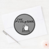 De PixlPSHR Logo Ronde Sticker (Envelop)