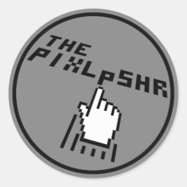 De PixlPSHR Logo Ronde Sticker