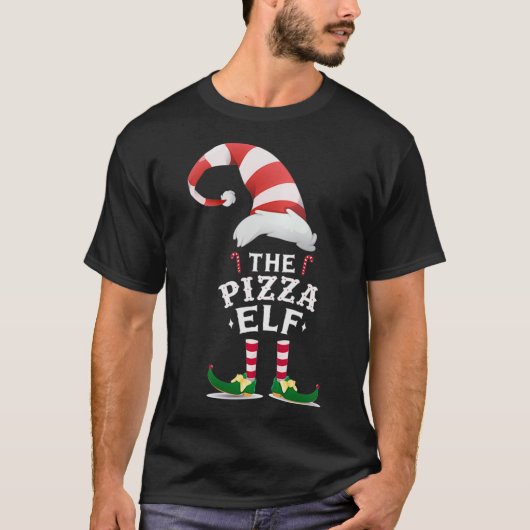 De Pizza Elf Funny Kerstkerstkerstkerstkerstkerstk T-shirt (Voorkant)