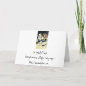 De Pizza en de Doughnut van Kerstmis van de Feestdagen Kaart (Achterkant)