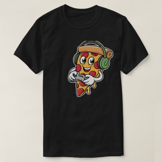 De pizza is een grijs videospel t-shirt (Design voorkant)