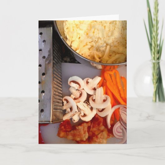 De Pizza maken | WENSKAART Kaart (Voorkant)