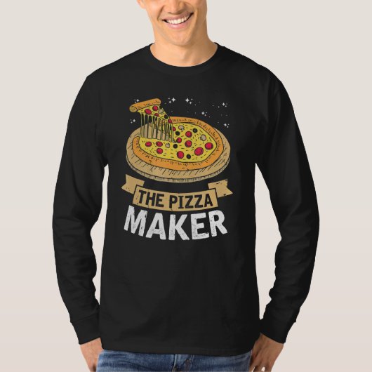 De Pizza Maker Fastfood Kaas Korst Liefde T-shirt (Voorkant)