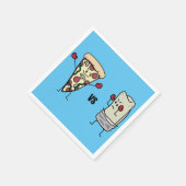 De Pizza van pepperonis VERSUS Burrito: Mexicaan Servetten (Hoek)