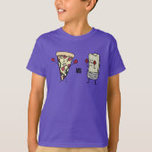 De Pizza van pepperonis VERSUS Burrito: Mexicaan T-shirt (Voorkant)