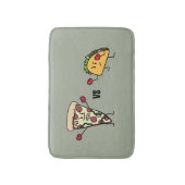 De Pizza van pepperonis VERSUS Taco: Mexicaan Badmat (Voorkant Verticaal)