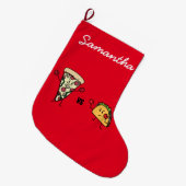 De Pizza van pepperonis VERSUS Taco: Mexicaan Grote Kerstsok (Voorkant (Hangend))