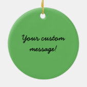 De Pizza van pepperonis VERSUS Taco: Mexicaan Keramisch Ornament (Achterkant)