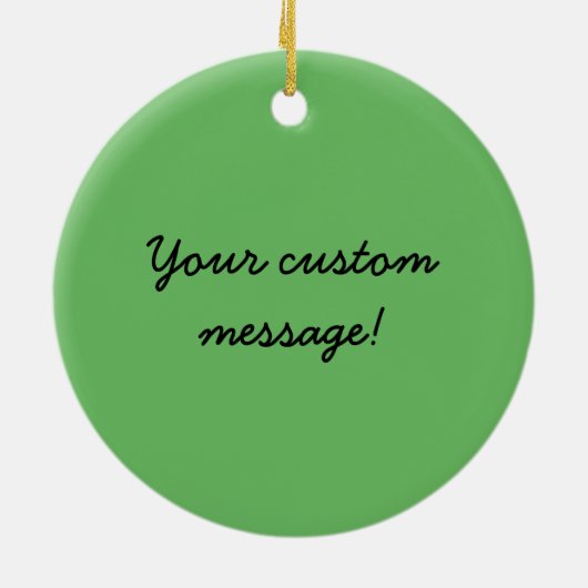 De Pizza van pepperonis VERSUS Taco: Mexicaan Keramisch Ornament (Achterkant)