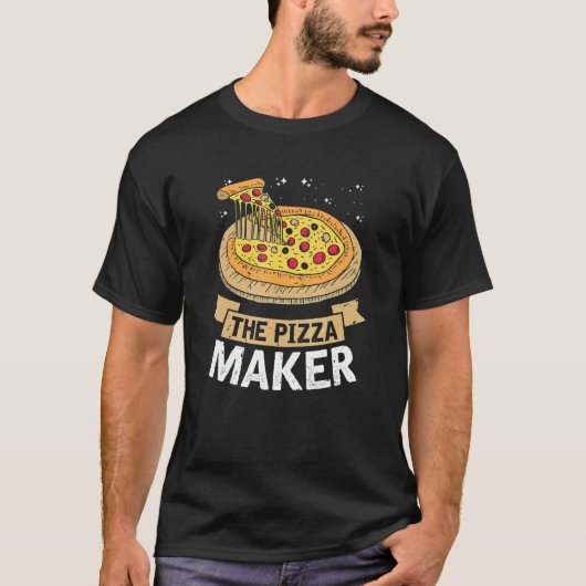 De Pizzamaker Fast Food Kaasrand Liefde T-shirt (Voorkant)