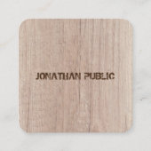 De plaat van het Hout ziet Verstoorde Sjabloon van Vierkante Visitekaartje (Voorkant)