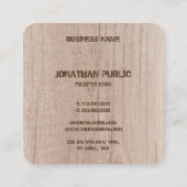 De plaat van het Hout ziet Verstoorde Sjabloon van Vierkante Visitekaartje (Achterkant)