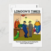 De plaats is gebufferd grappige politiefunctionari briefkaart (Voorkant / Achterkant)