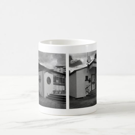 De plaats Pizza. Koffiemok (Center)