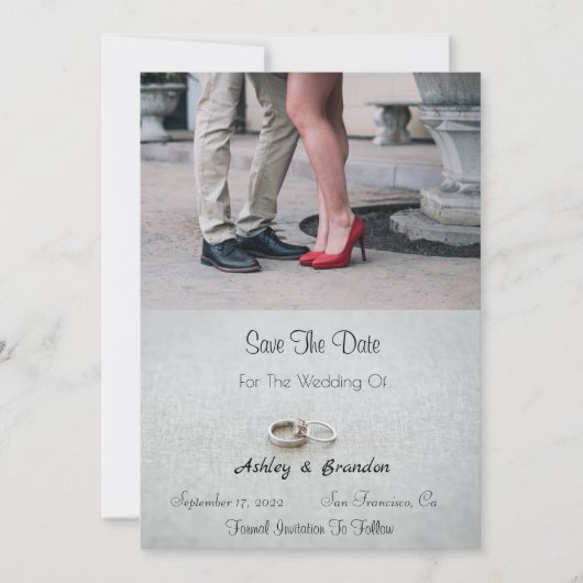 De plaats Sidewalk bewaart de Datum Save The Date (Voorkant)