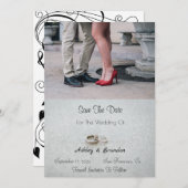 De plaats Sidewalk bewaart de Datum Save The Date (Voorkant / Achterkant)