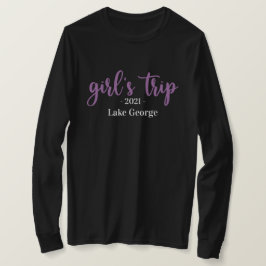 De plaats van de Trip van het Manuscript Meisje en T-shirt