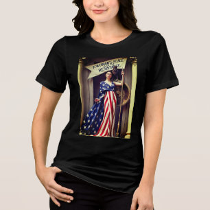 De plaats van de vrouw in het verzet Tri-Blend shirt