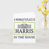 De plaats van de vrouw is in het Witte Huis 2024 K Kaart (Gele Bloem)