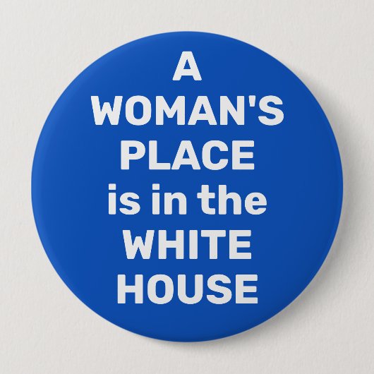 De plaats van een vrouw in de Button van het Witte (Voorkant)