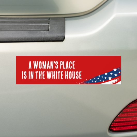 De plaats van een vrouw in het Witte Huis Bumpersticker (Op auto)