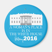 De plaats van een vrouw is in de magneet van het W (Voorkant)