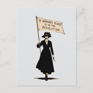 De plaats van een vrouw is in de revolutie Feminis Briefkaart