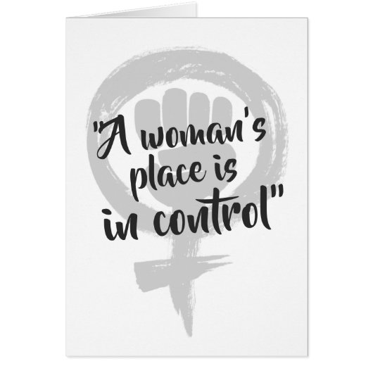 De plaats van een vrouw is op de CONTROL-kaart - z (Voorkant)