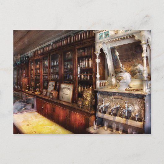 De plaatselijke Soda-fontein Briefkaart (Voorkant)