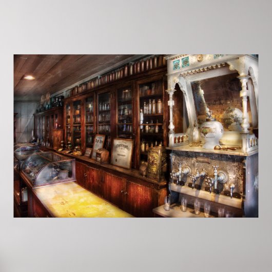 De plaatselijke Soda-fontein Poster (Voorkant)