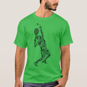 De Plaatsen van de Speler van de tenneBalls Racket T-shirt